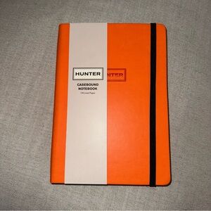 Hunter Orange Casebound Notebook featuring 176 lined pages & book strap NEW